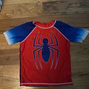 Red and Blue Boys Spiderman Rash Guard